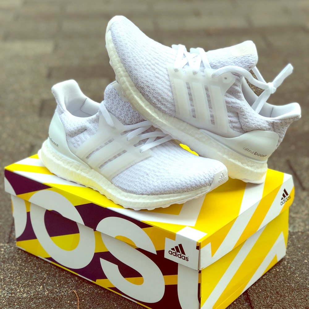 ADIDAS Triple White Ultraboost 4.0 Running Shoes